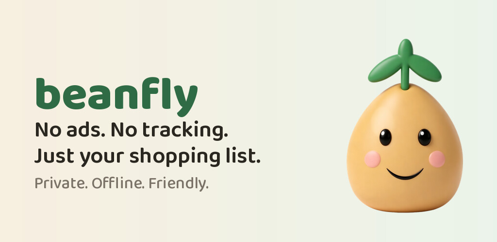 Beanfly, a privacy-first shopping-list app designed and built by On The Ground Productions