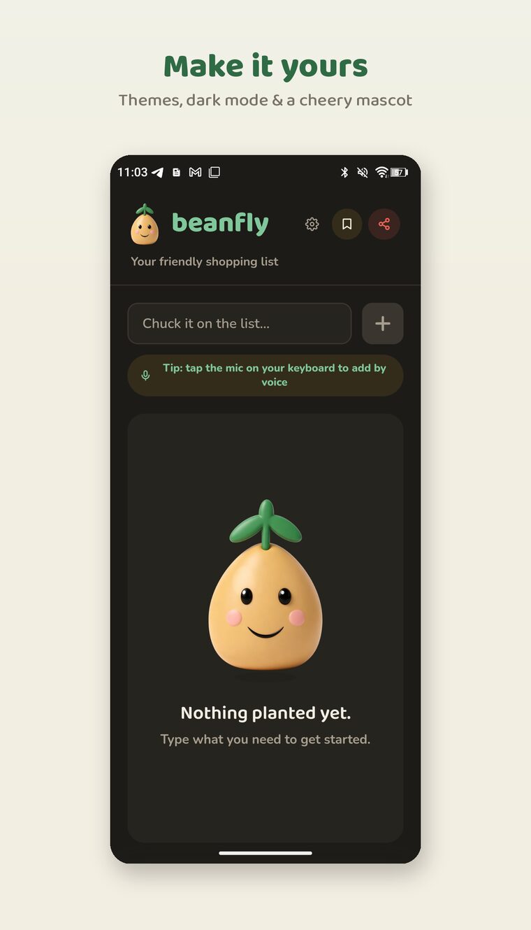 Beanfly themes and dark mode